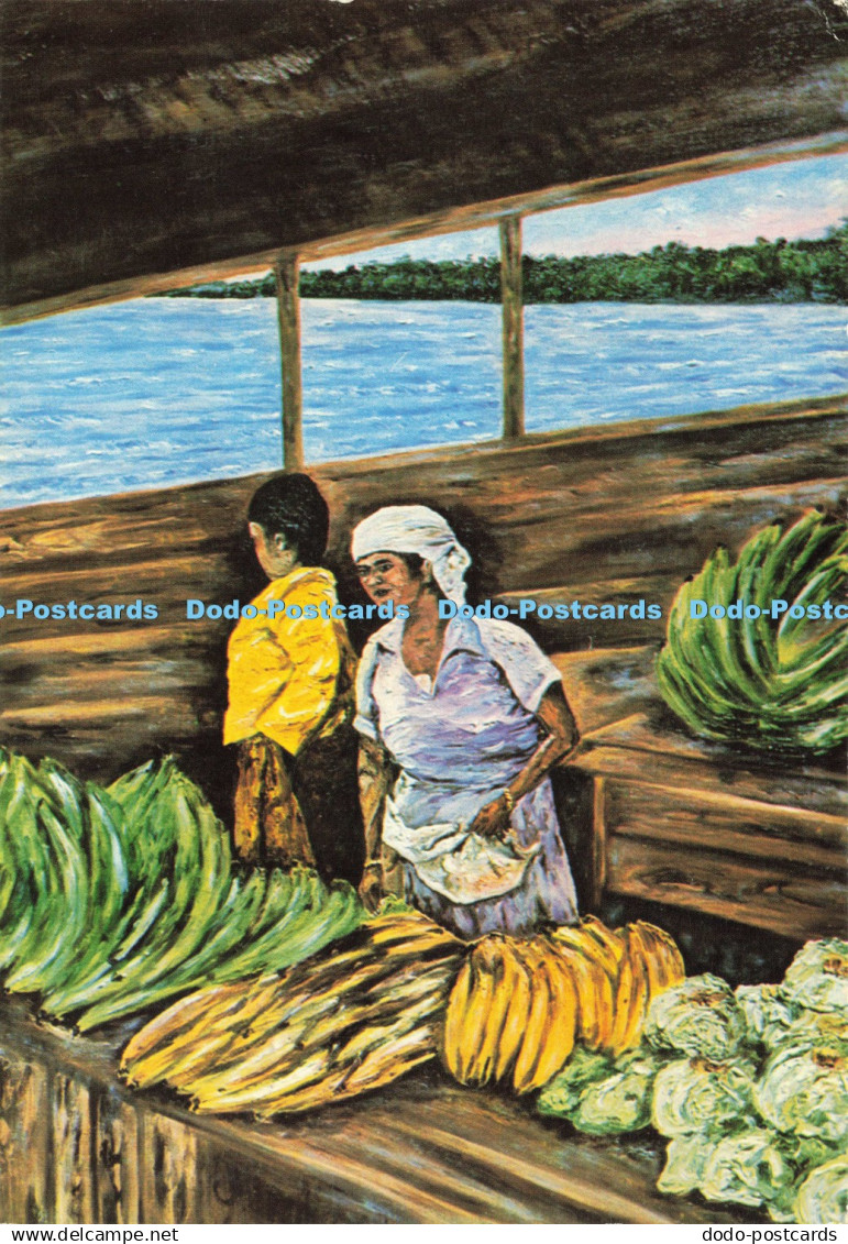 D194124 Greetings from Republic of Surinam Lady market vendors dressed in differ