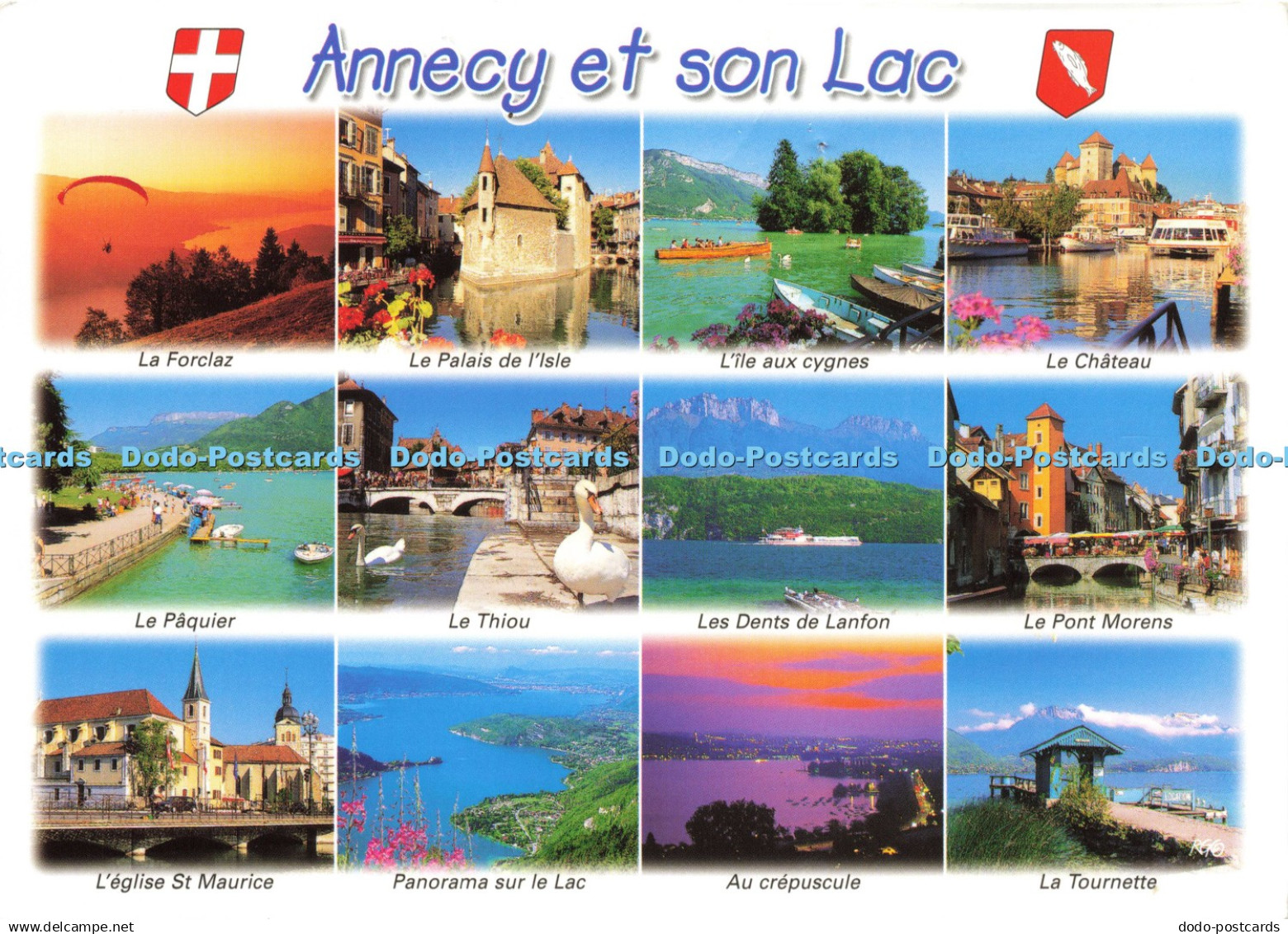 D195829 Annecy et son Lac La Forclaz Le Palais de l Isle Le Thiou Le Paquier Mul