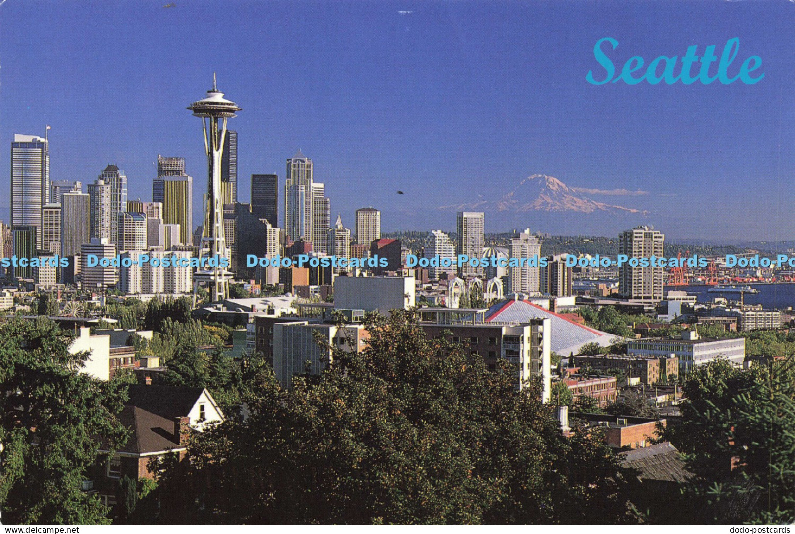 D197705 Seattle Washington The Picturesque Skyline of Seattle with Mt Rainier on