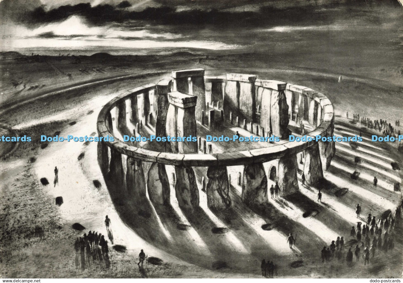 D199838 Wiltshire Stonehenge A View from the East Showing Stonehenge as it Might