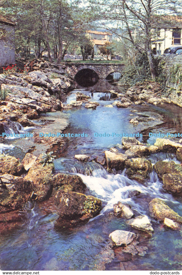 D205014 Cheddar The River Yeo which Flows Through Cheddar Village J Arthur Dixon