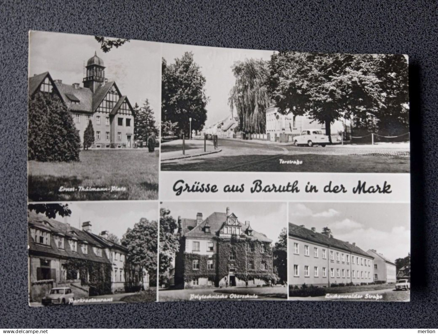 D207066  CPSM AK  - Deutschland- Baruth in der Mark, Parkrestaurant, Torstrasse, Luckenwalder Straße, E.-Thälmann Platz