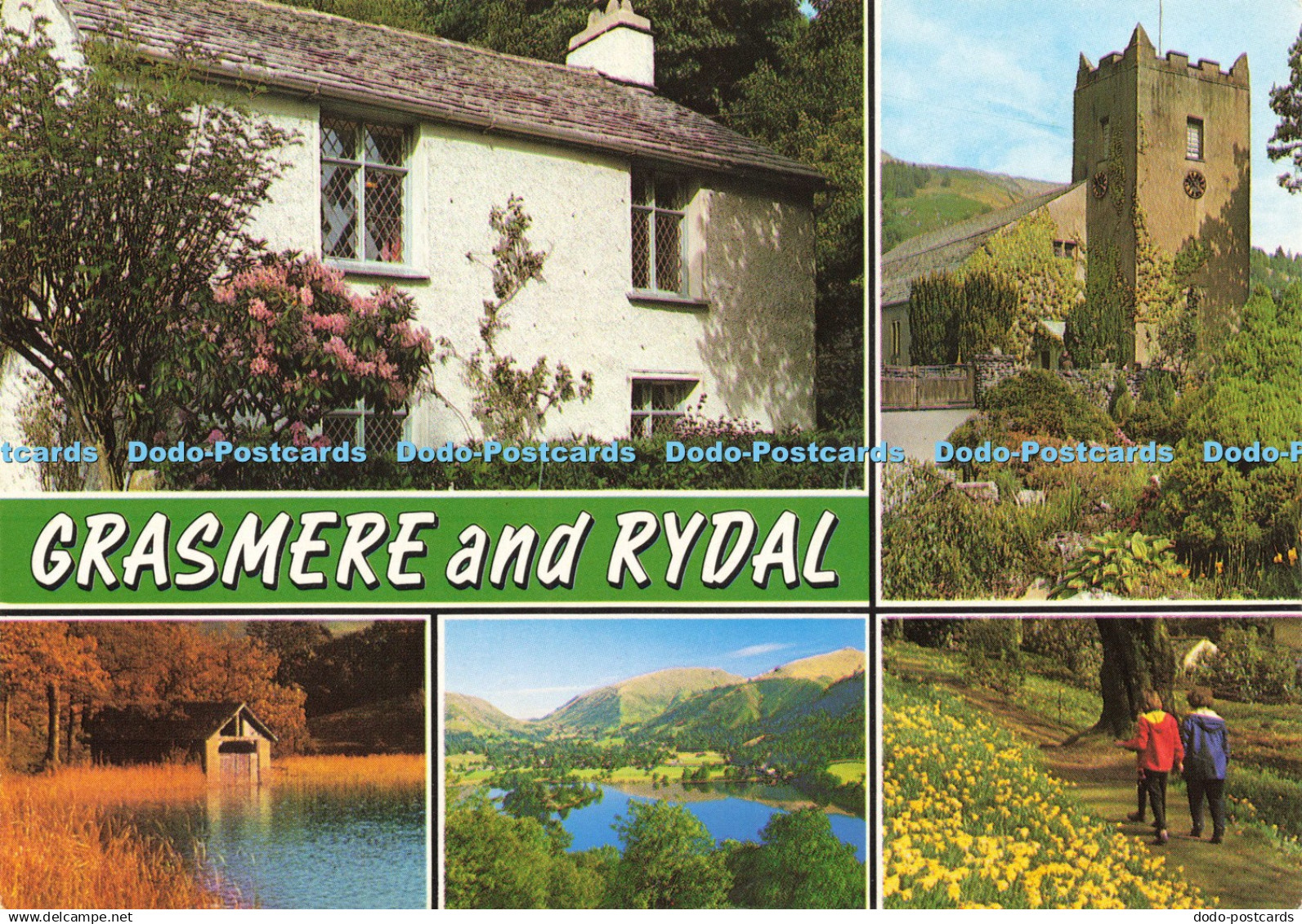 D209105 Grasmere and Rydal Dove Cottage Rydal Water Grasmere Church J Salmon Cam