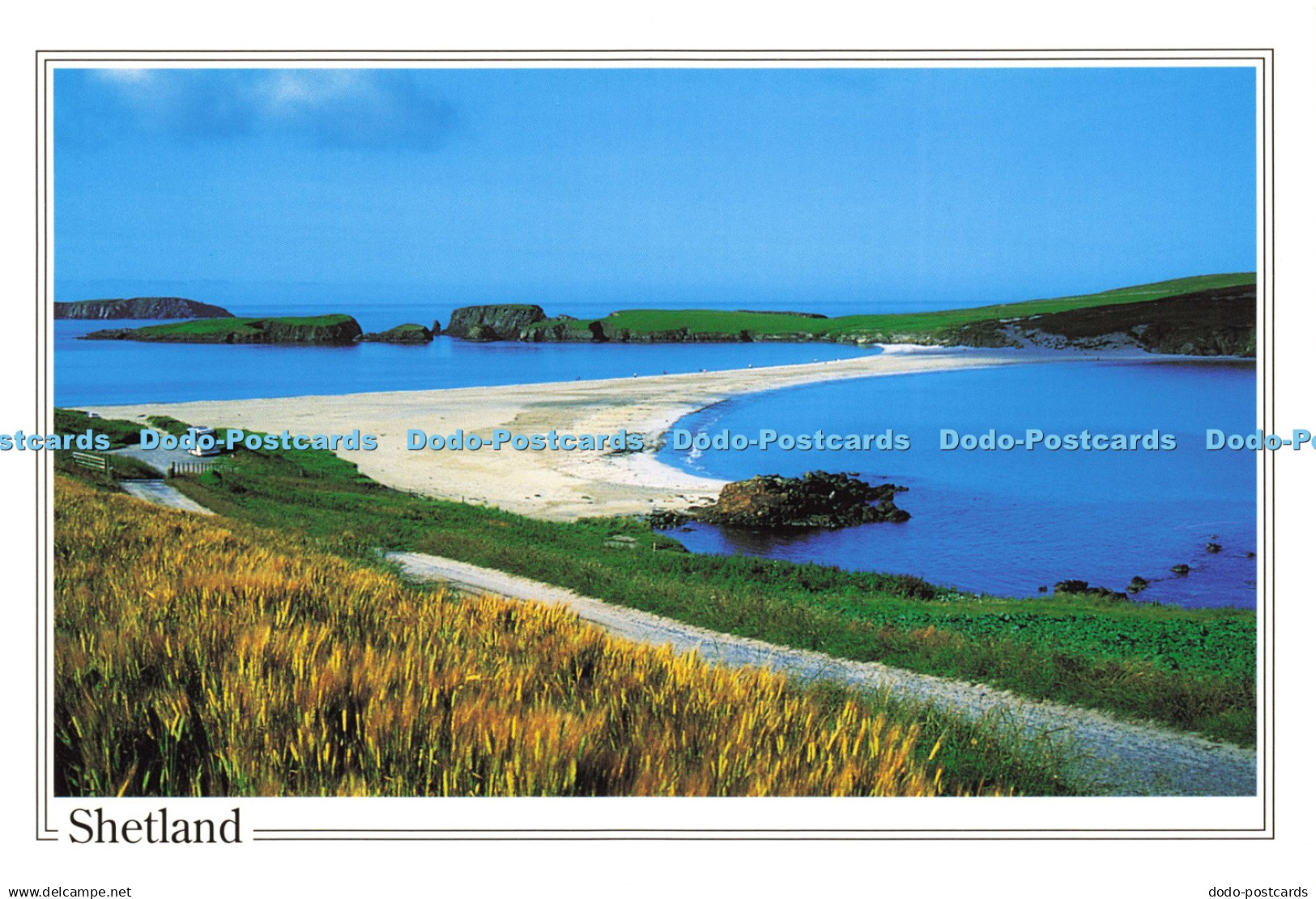 D209264 Shetland Mainland Tombolo Sand Bar Linking the Shetland Mainland to St N