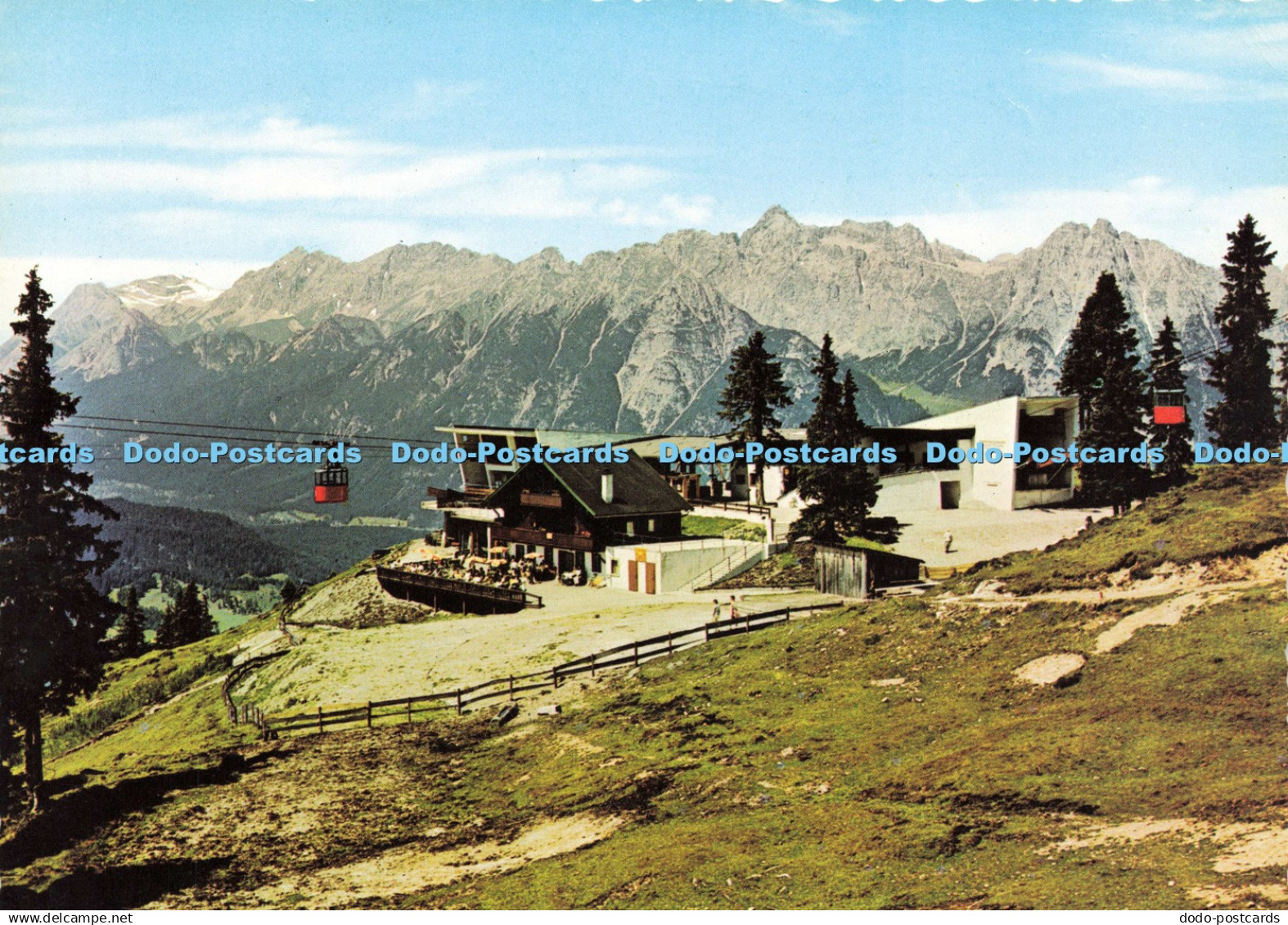 D210189 Tirol Hohenluftkurort Seefeld Rosshutte mit Hermelekopf Bahn und Seefeld