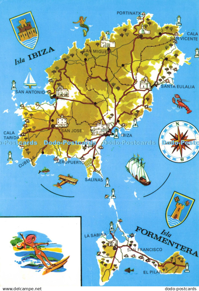 D214148 Mapa de Ibiza y Formentera Toni Ribas