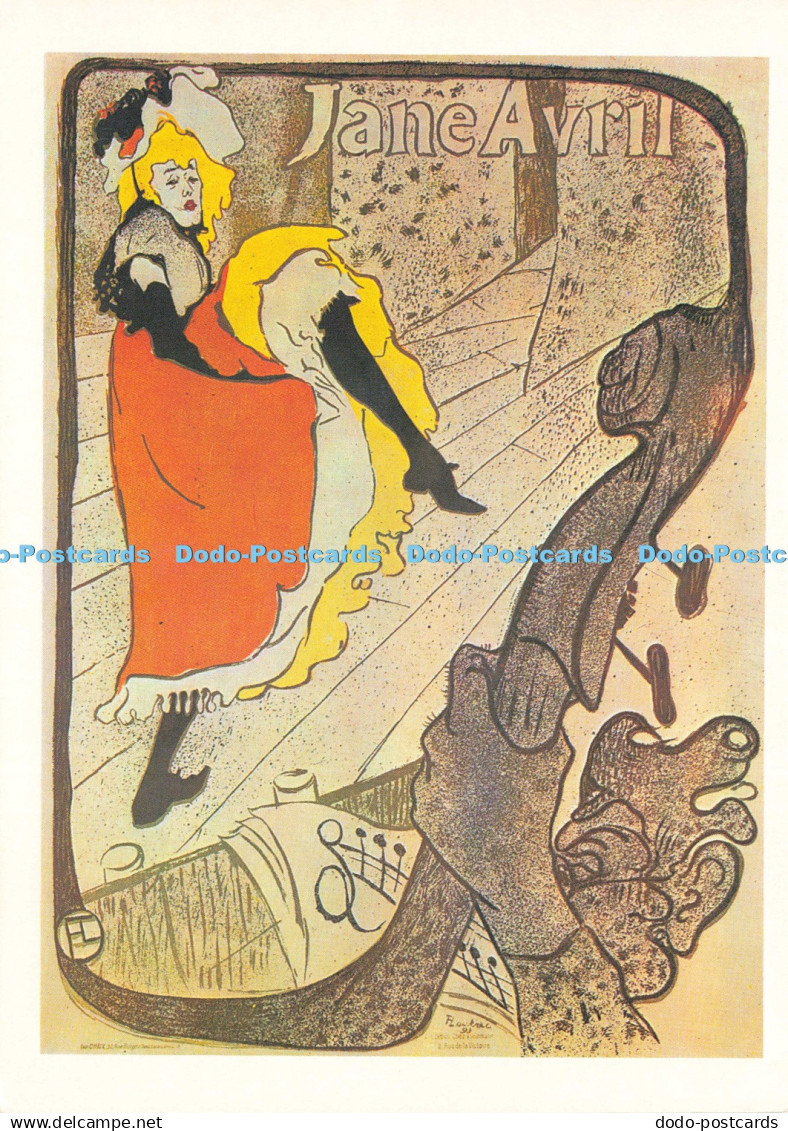 D214390 Jane Avril c 1893 Henri de Toulouse Lautrec Post Impressionists Book