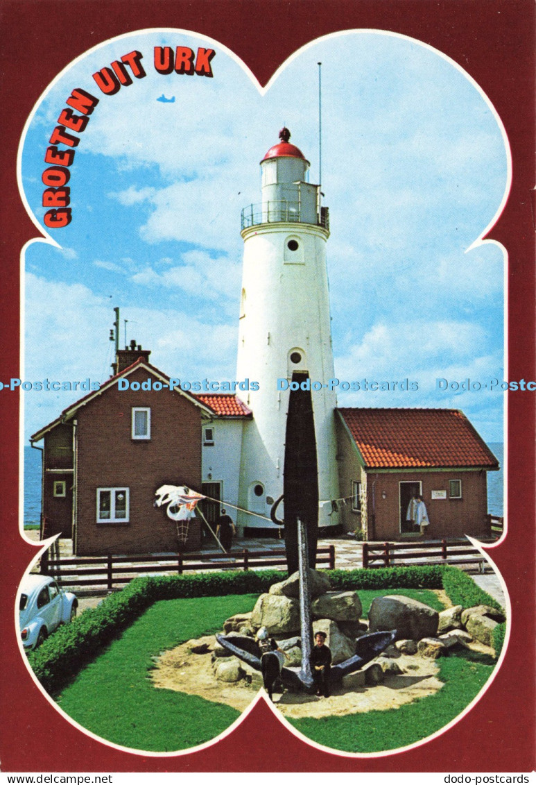 D214845 Groeten uit Urk Vuurtoren Van Leer