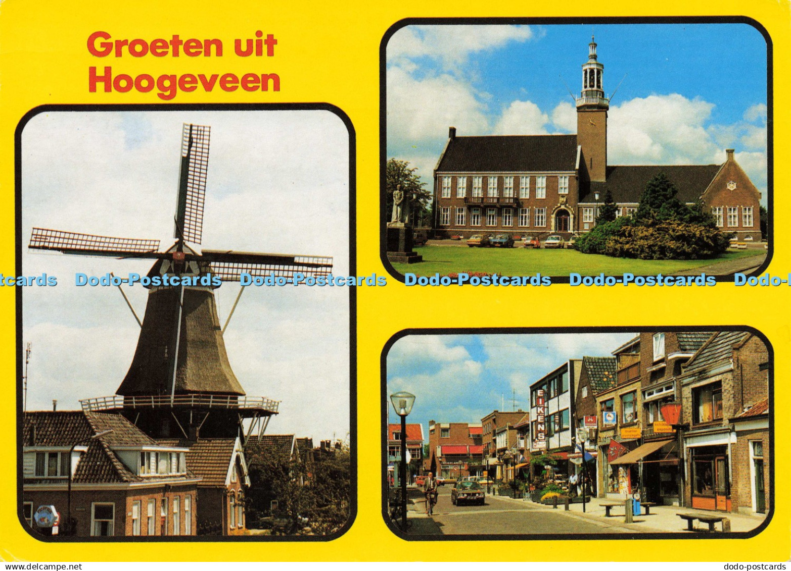 D215034 Groeten uit Hoogeveen Meulen Sneek Multi View 1986