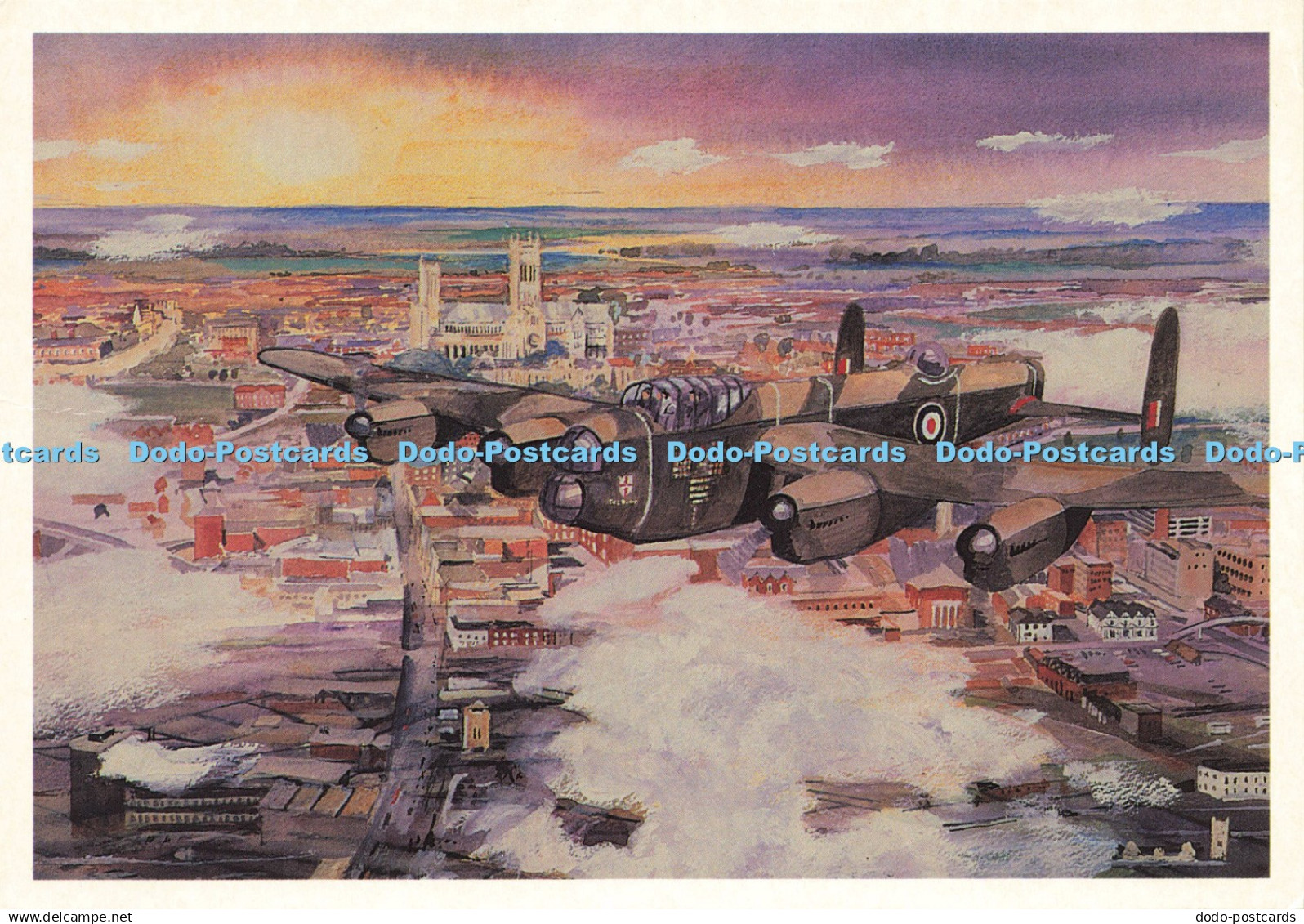 D215979 City of Lincoln Lancaster over Lincoln Cathedral The Aircraft Forms Part