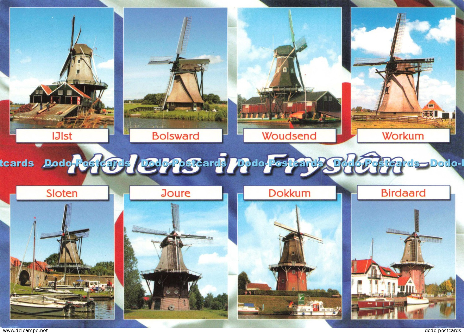 D220009 Molens in Fryslan Bolsward Workum Woudsend Meulen bv Sneek Multi View