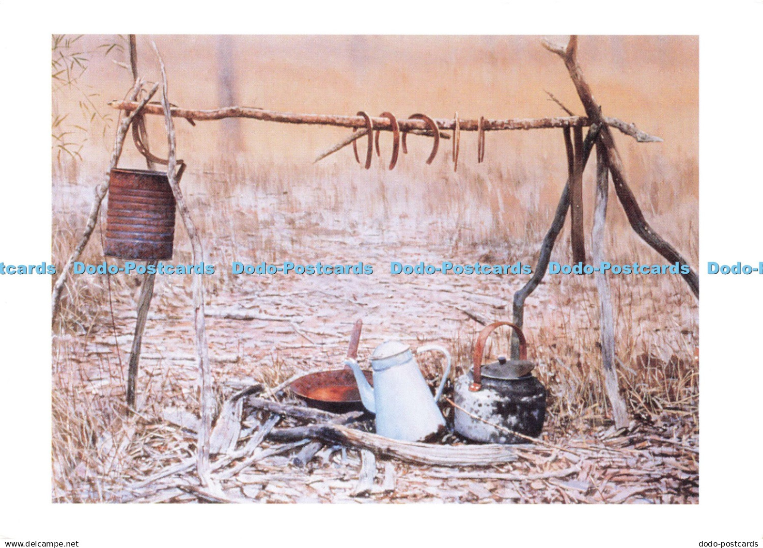 D220450 Camp Fire in the Outback Linda Blackstone Gallery Richard Bolton