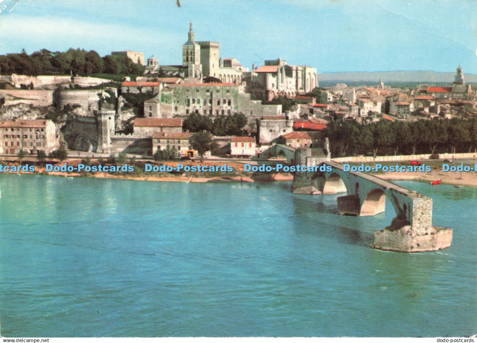 D222875 Avignon Vaucluse Le Pont Saint Benezet et le Palais des Papes S L 1979
