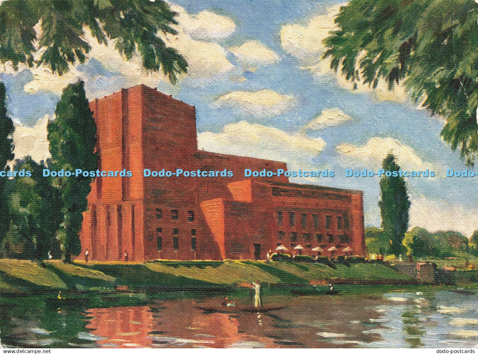 D224301 Stratford Upon Avon Memorial Theatre From the Avon The Cornish Riviera P