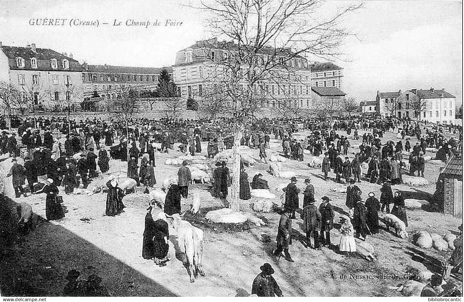 D23 - GUERET - LE CHAMP DE FOIRE - JOUR DE MARCHE