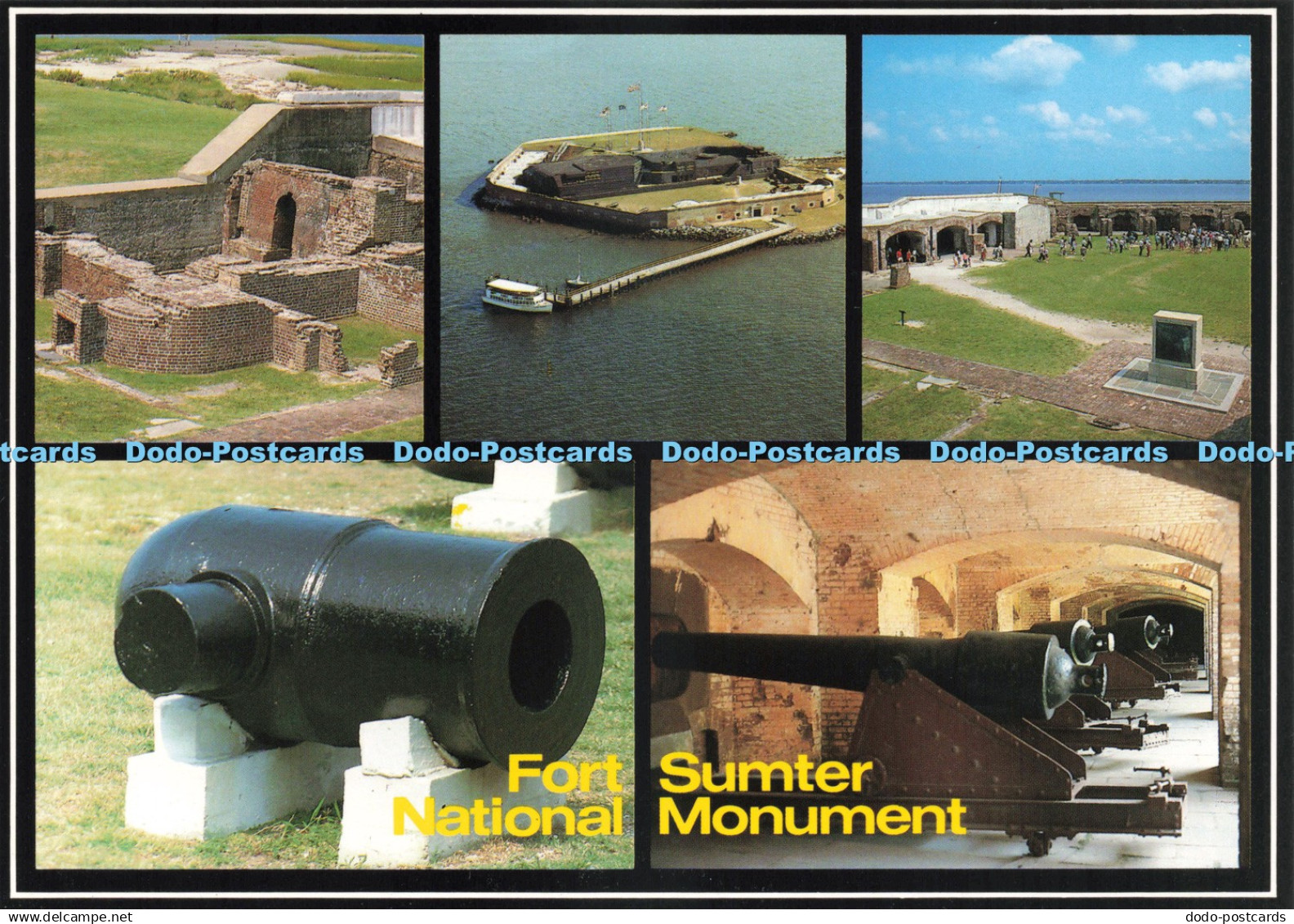 D230988 Fort Sumter National monument Aerial View of Fort Sumter Ruins of Office
