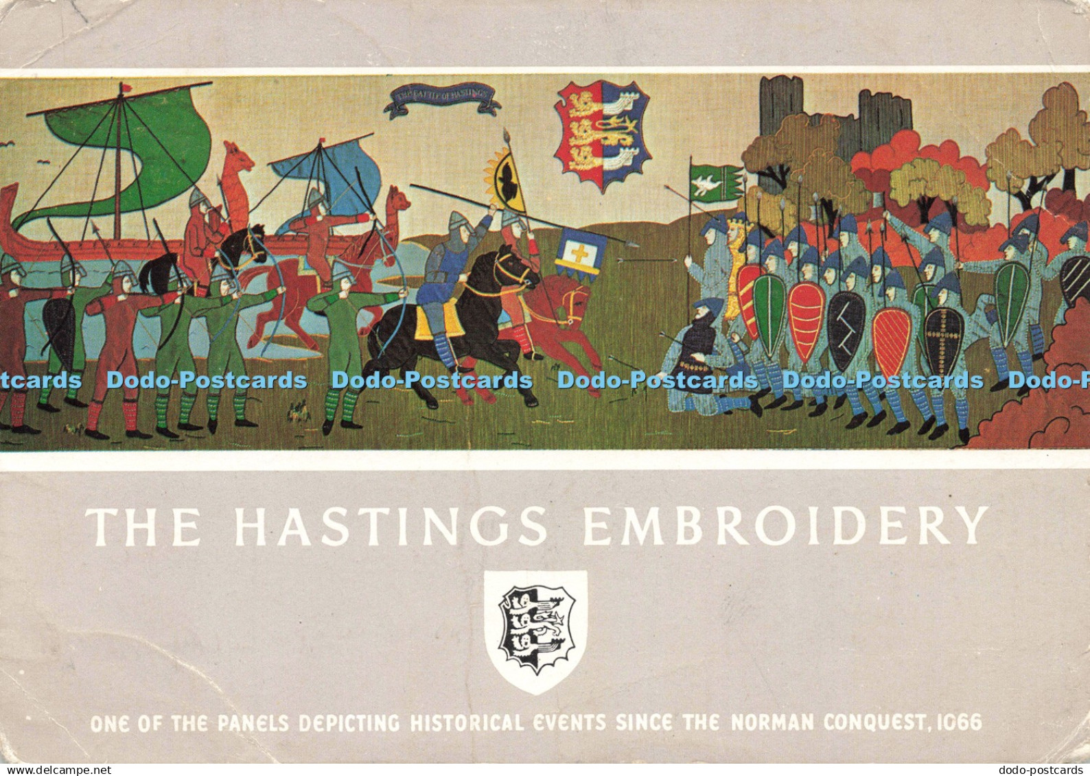 D232546 The Hastings Embroidery Battle of Hastings with the Hastings Coat of Arm