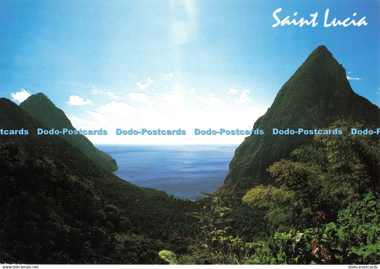 D233010 Saint Lucia The Pitons near the Town of Soufriere Andre Exbrayat 1992
