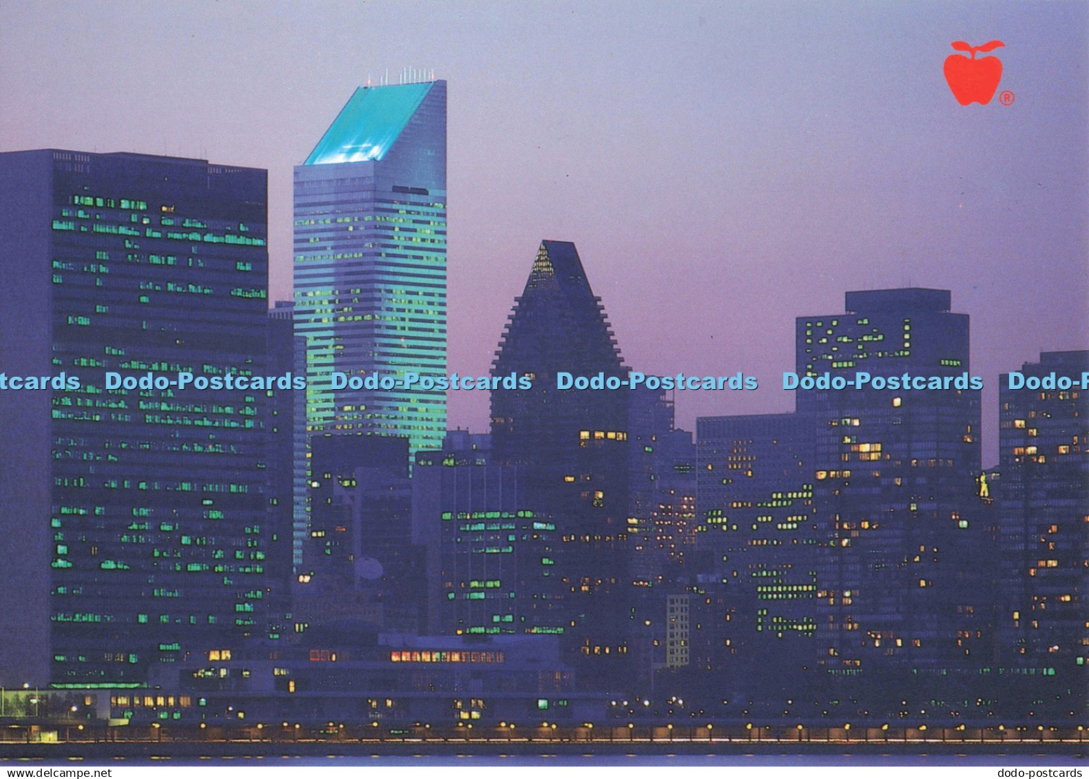 D234553 New York City Sundown In Manhattan Manhattan Post Card Apple Prints John