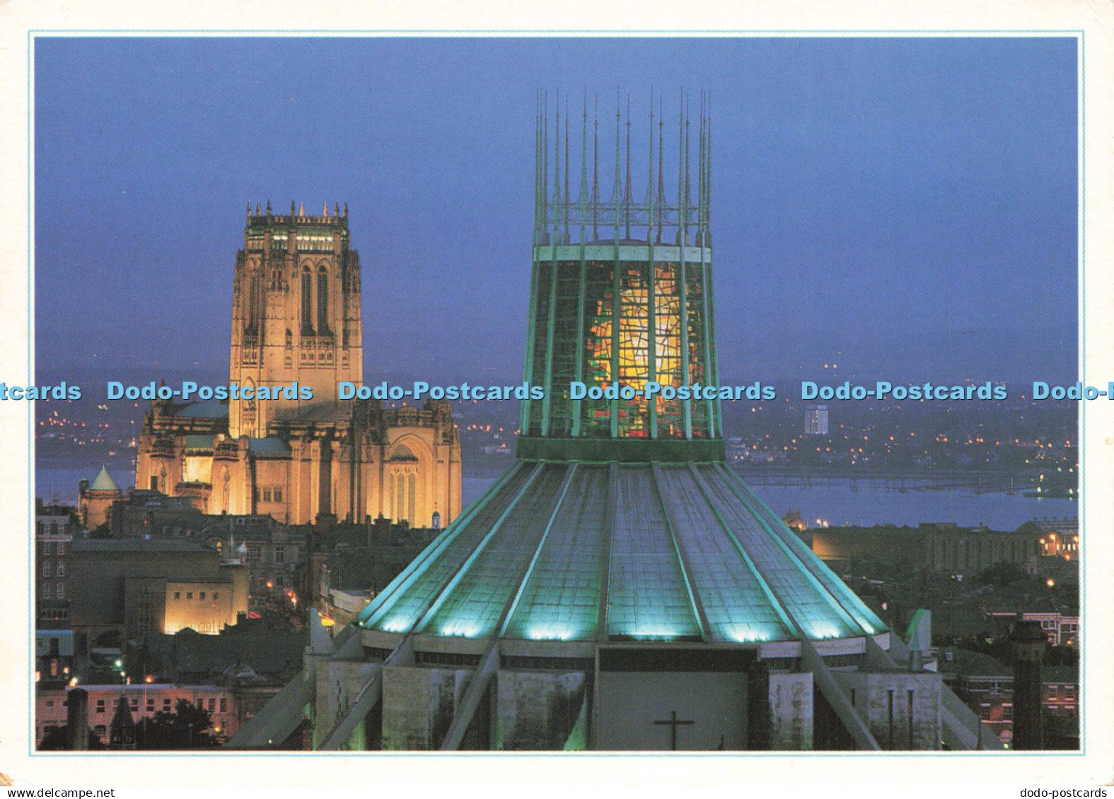 D241520 The Two Cathedrals of Liverpool from the Royal Liverpool Infirmary John