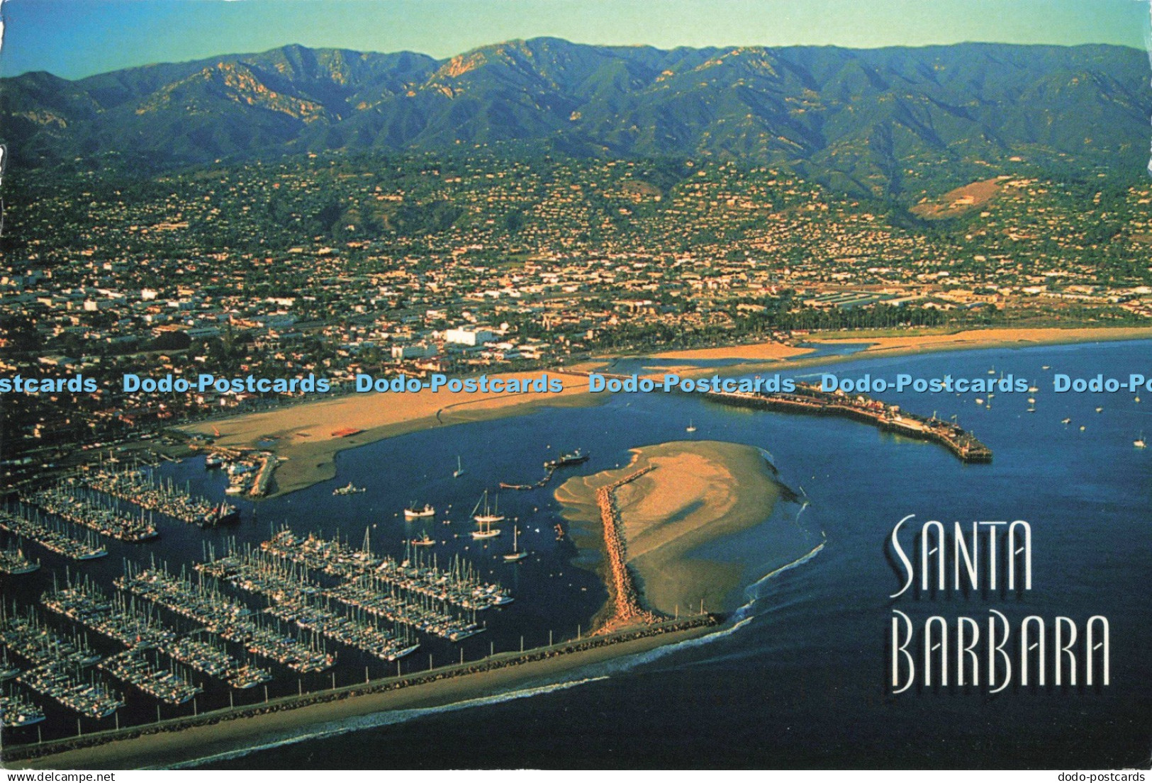 D242597 Santa Barbara Aerial View of Santa Barbara Harbor and Stearns Wharf Scot