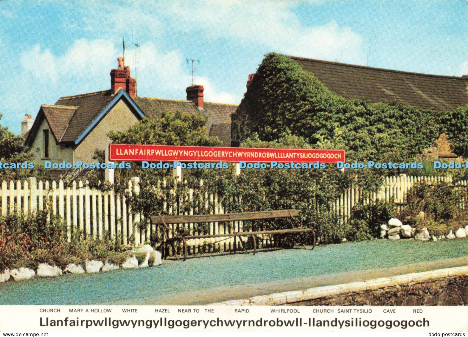 D244518 Railway Platform This Station Name The Longest Station Name in Britian E