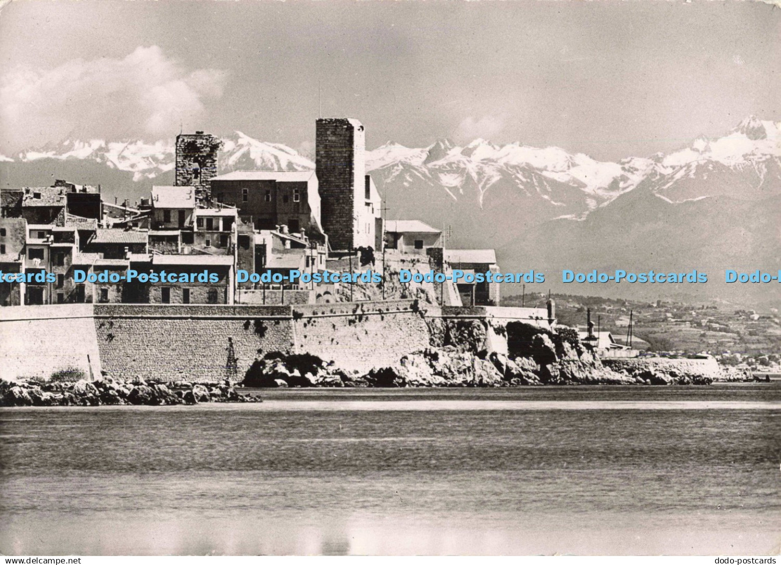 D251359 Antibes La Vieille Ville Au Fond les Cimes Neigeuses des Alpes S E P T R