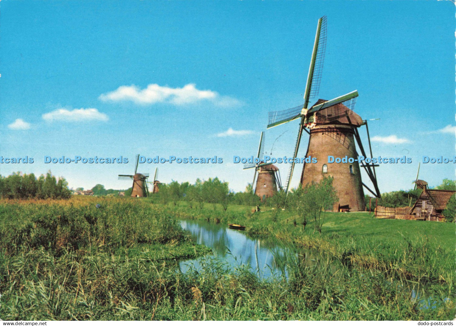 D257412 Dutch Windmill Kinderdijk Gebr Spanjersberg