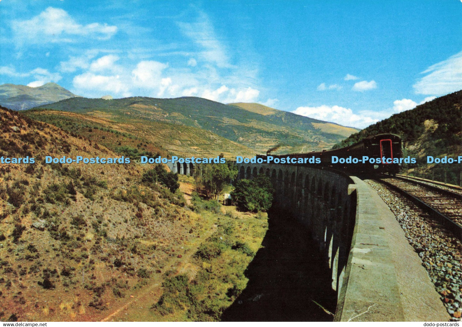 D257759 Villanua Huesca Viaducto Ferrocarril Zaragoza Sicilia