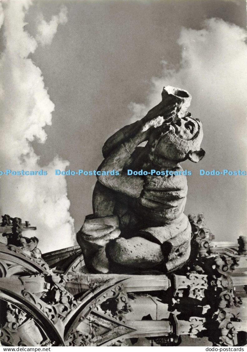 D259472 Freiburg i Br Munster U L Frau Wasserspeier am Hochchor Narr mit Schelle