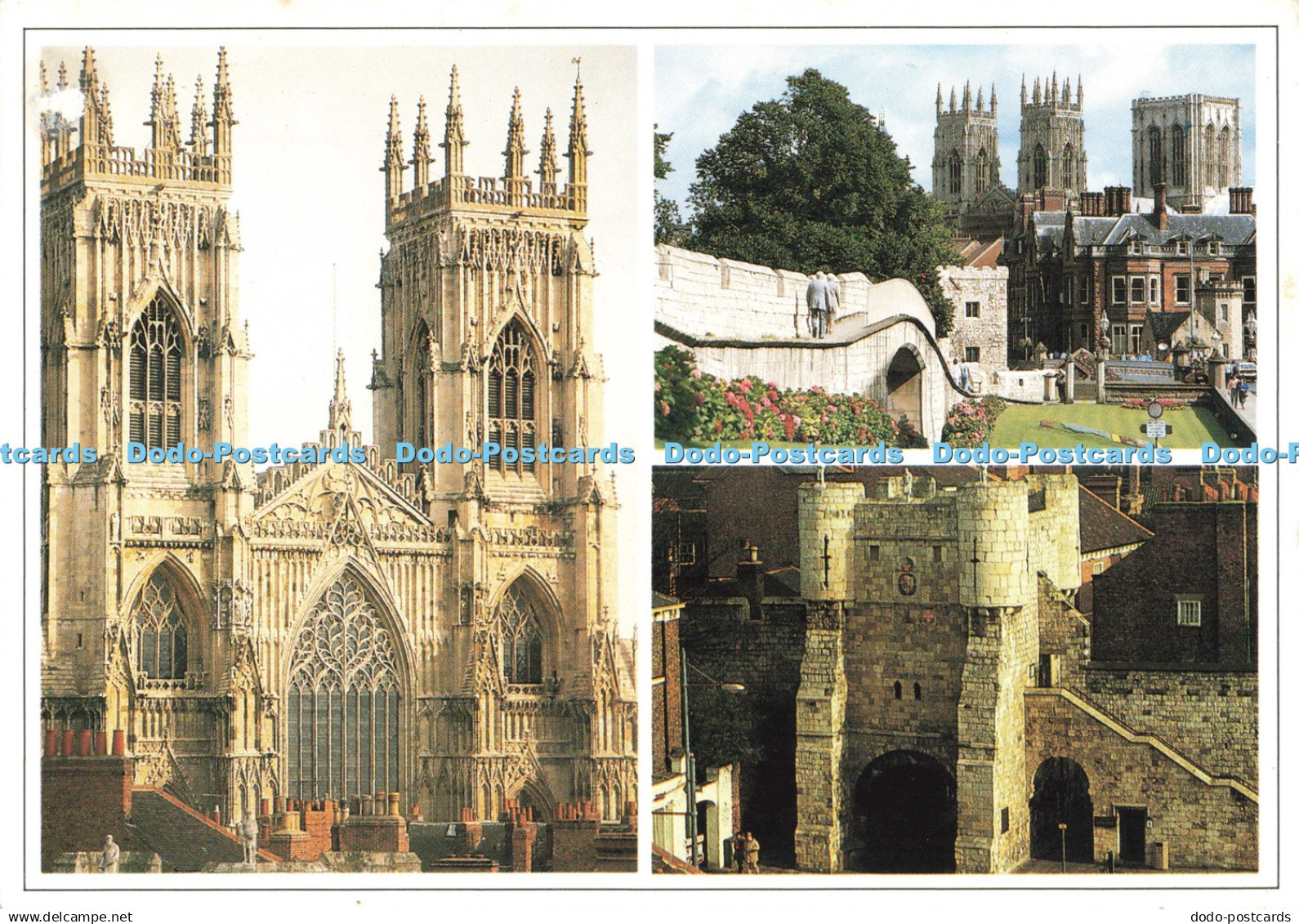 D260629 York York Minster and City Walls and Bootham Bar Twin Towers of York Min