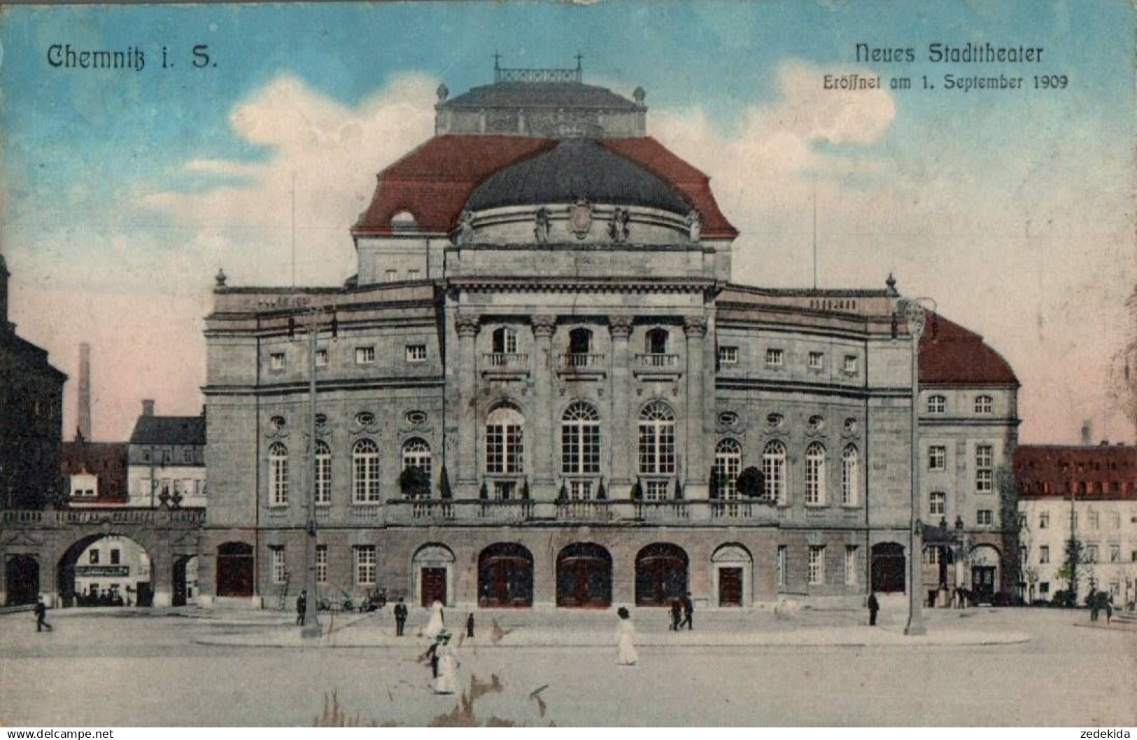D2614 - Chemnitz Theater Opernhaus Eröffnung Jubiläumskarte - Verlag H. Richter