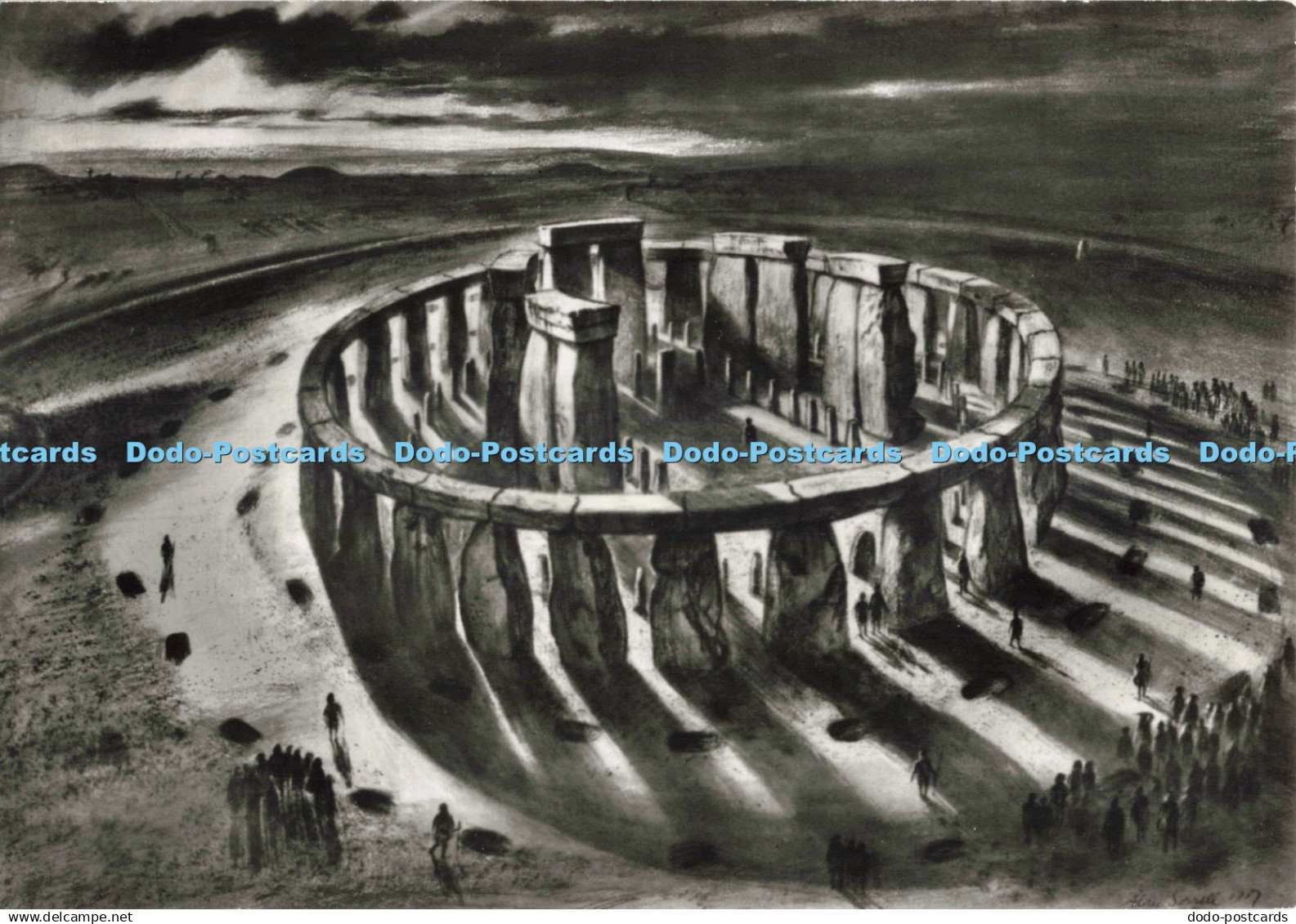 D265620 Wiltshire Stonehenge A View from the East Showing Stonehenge as it Might