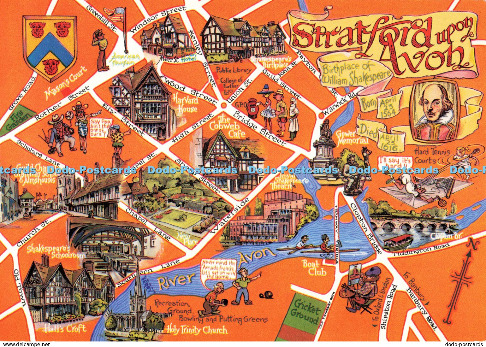 D265622 Stratford upon Avon Map Lilywhite Ltd