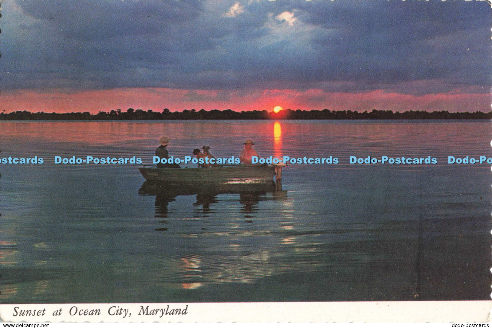 D266415 Maryland Sunset at Ocean City Mardelva News Company Lusterchrome Tichnor