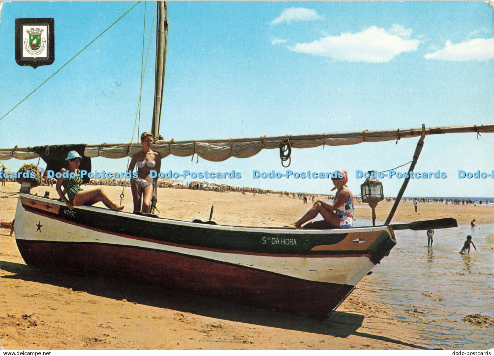 D268917 Vila Real De Santo Antonio Portugal Bathers in the Beach of Monte Gordo