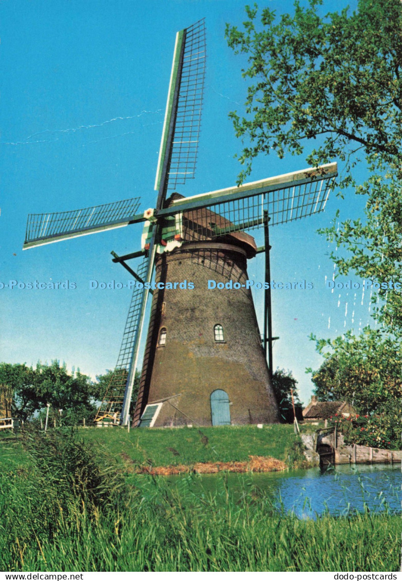 D270281 Dutch Windmill Kinderdijk Gebr Spanjersberg