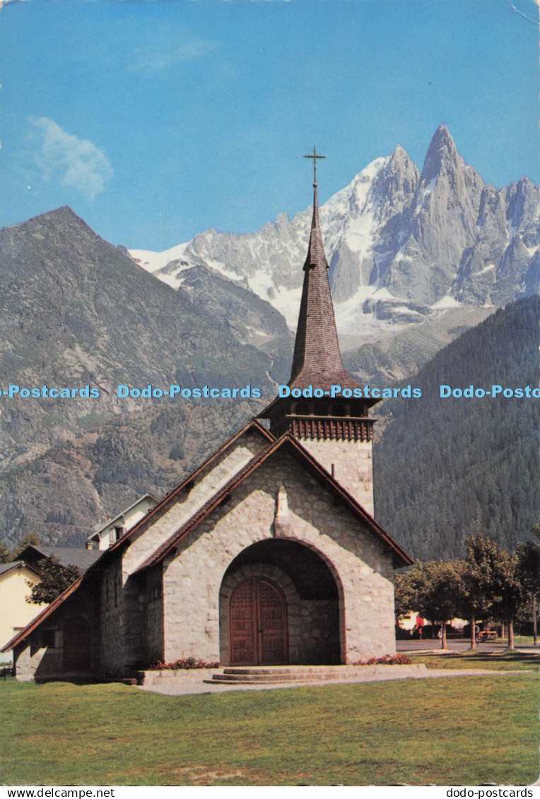 D275492 Chamonix Mont Blanc La Chapelle du Praz et l Aiguille du Dru Jansol 1969
