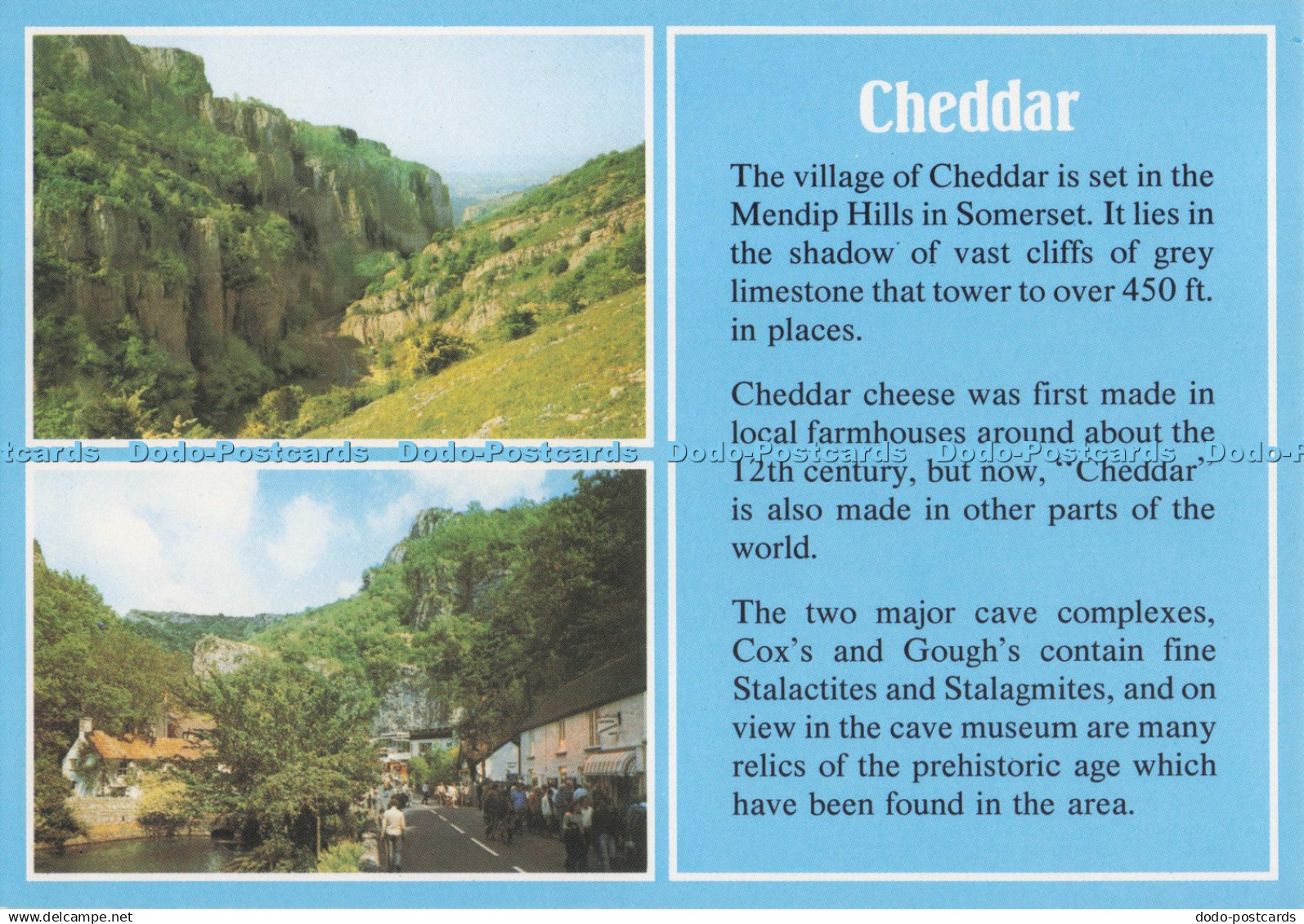 D276543 Cheddar Gorge Somerset Cheddar Village J Arthur Dixon