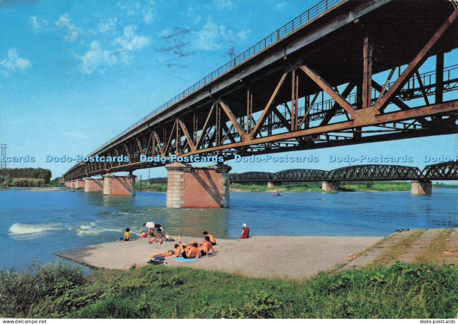 D278240 Piacenza Bridges on the Po Ditta Garioni Piacenza 1968