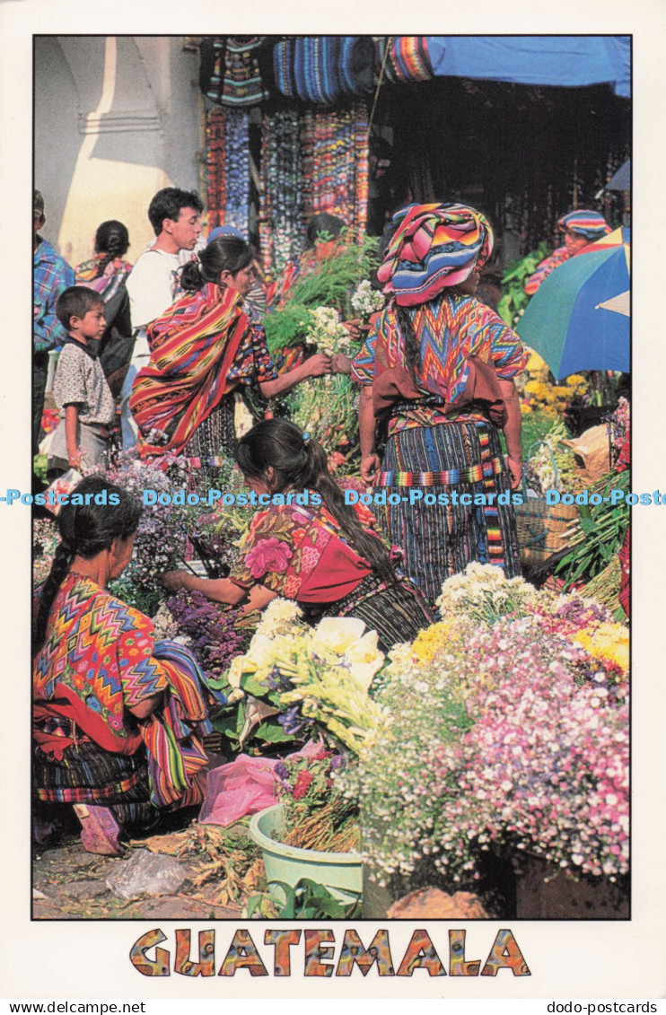 D278807 Guatemala Mercado de Flores Chichicastenango Guatemala Relampago Verde S