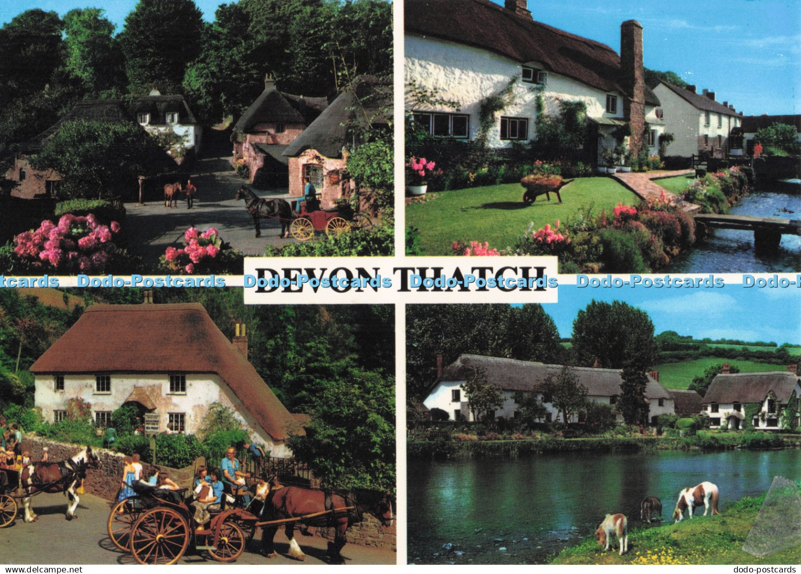 D280887 Devon Thatch Cockington Forge near Torquay Typical Devon Thatched Cottag