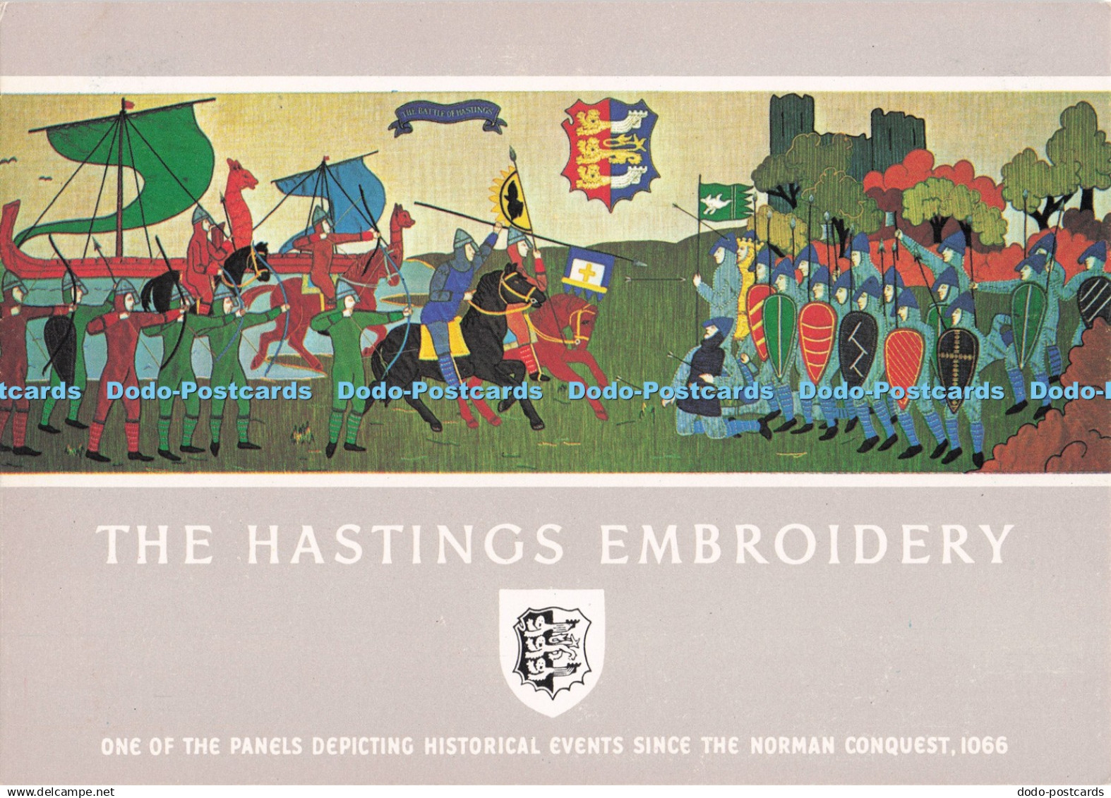 D281059 The Hastings Embroidery Panel 1 Battle of Hastings with the Hastings Coa