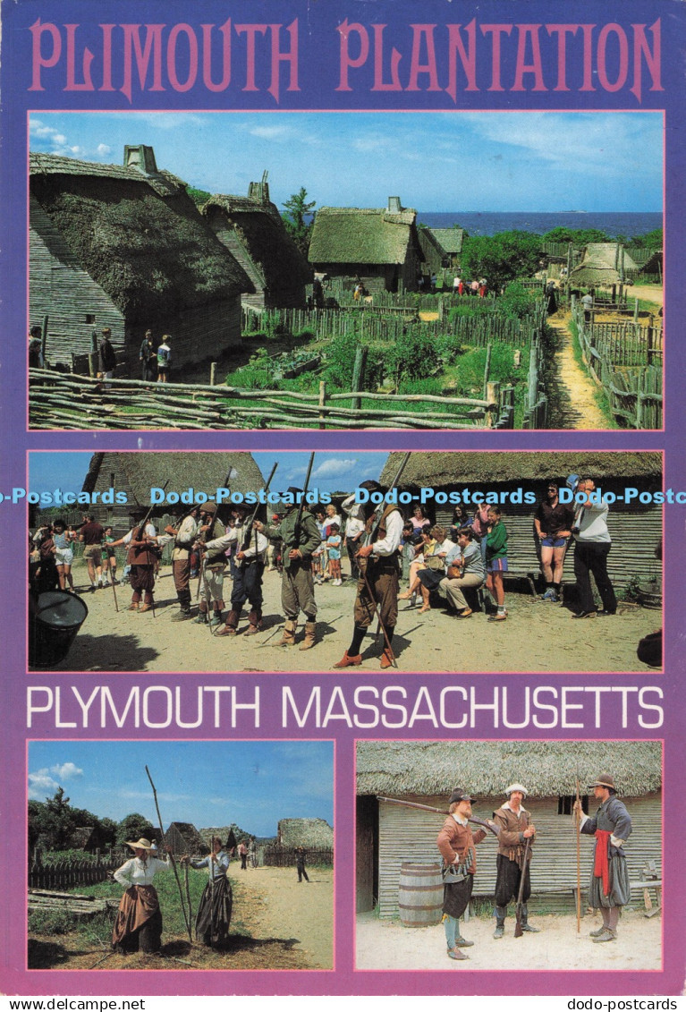 D282426 Plymouth Plantation Plymouth Massachusetts Klein Postcards Service Jonat