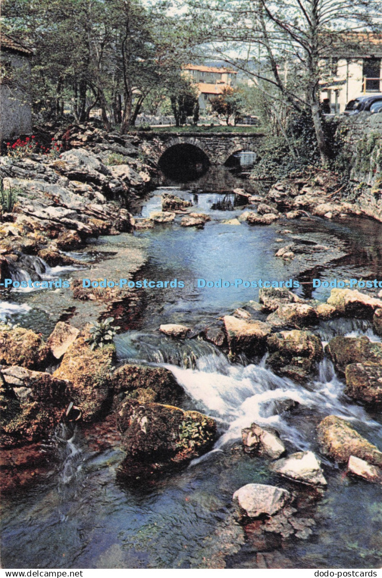 D284665 Cheddar The River Yeo which Flows Through Cheddar Village J Arthur Dixon