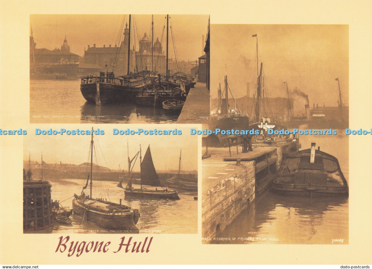 D285163 East Yorkshire Bygone Hull A Corner of Princes Dock Mouth the River Hull