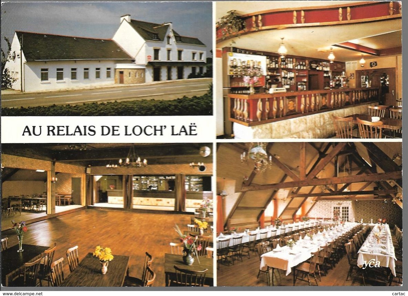 D29 - ERGUE GABERIC -- BAR RESTAURANT "AU RELAIS DE LOCH'LAE" - CPSM multivues (4 Vues) grand format