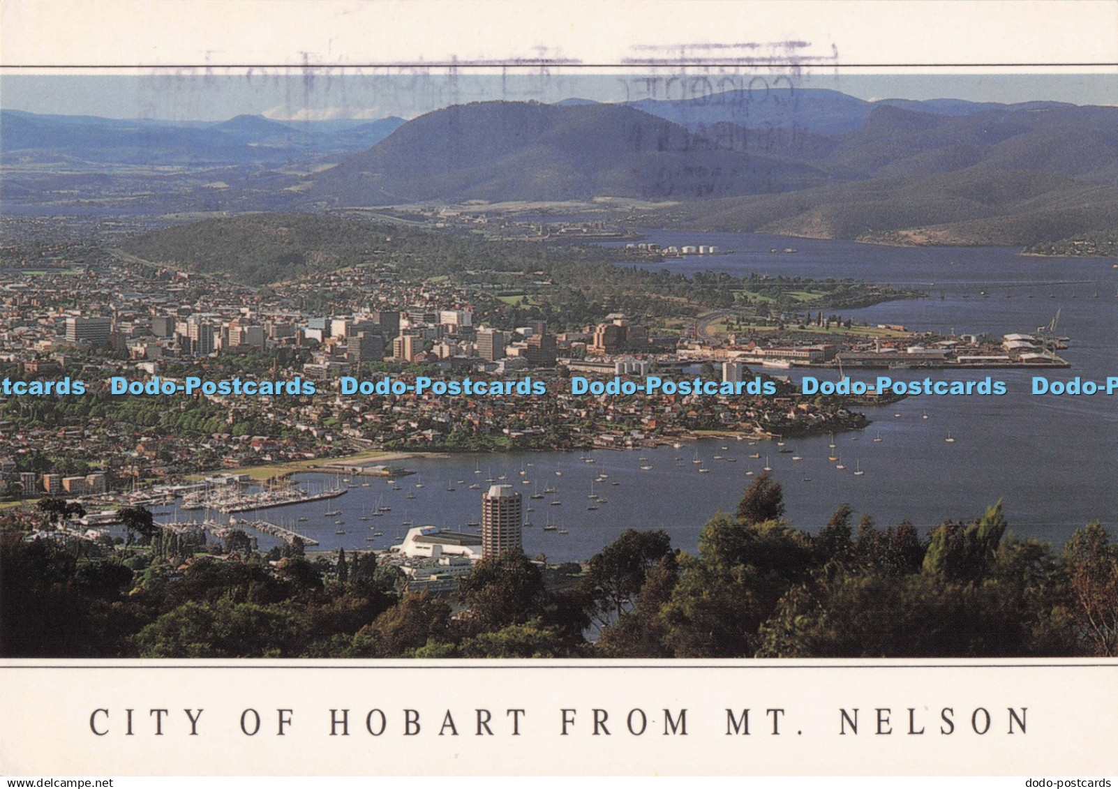 D290899 City of Hobart From Mt. Nelson. Hobart. Tasmania. Tasmanian Postcards an