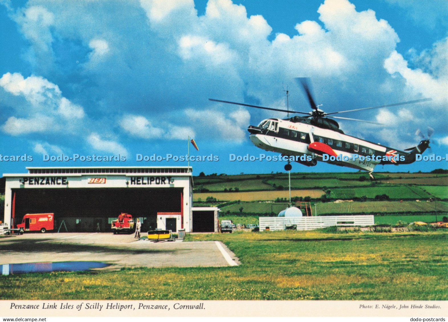 D294603 Penzance. Cornwall. Penzance Link Isles Of Scilly Heliport. John Hinde.