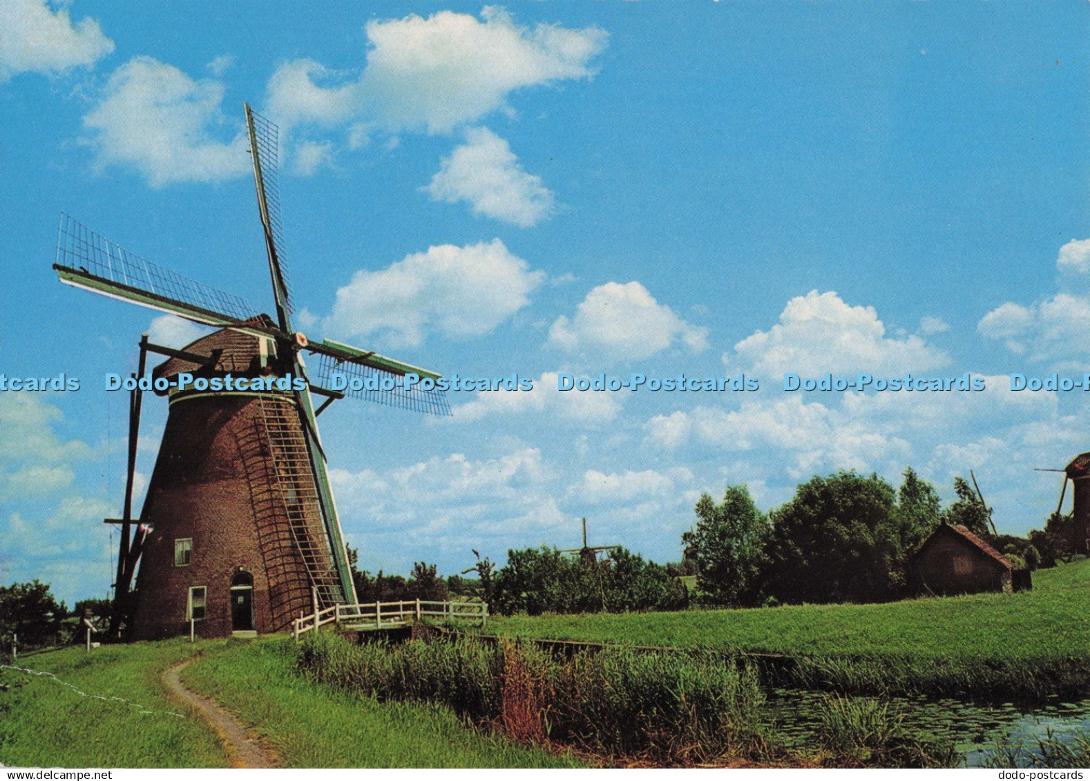 D296839 Dutch Windmill. Kinderdijk. Gebr. Spanjersberg. Rotterdam